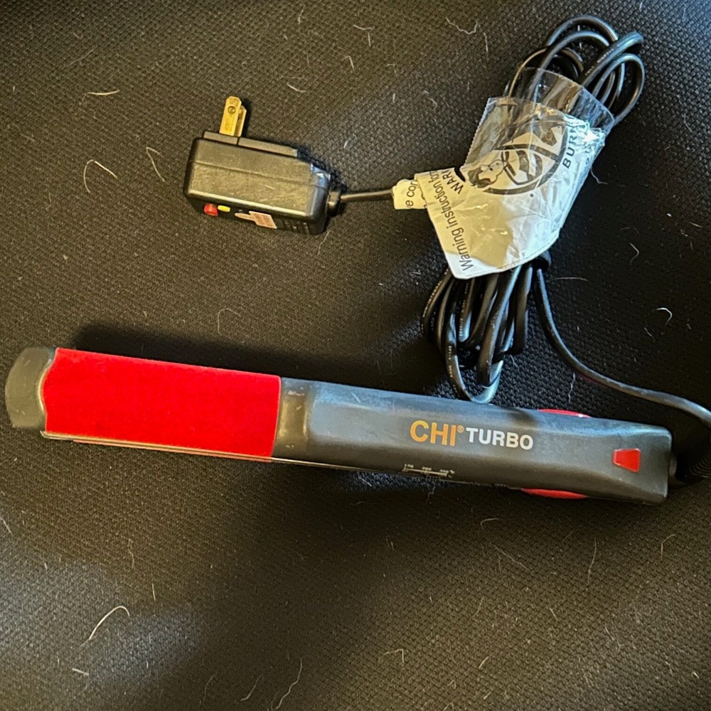 Chi‎ Turbo Hair Straightener 1" Wired Black/Red